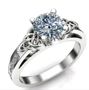 Moissanite 3.25 Carat Round Brilliant Ring